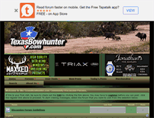 Tablet Screenshot of discussions.texasbowhunter.com